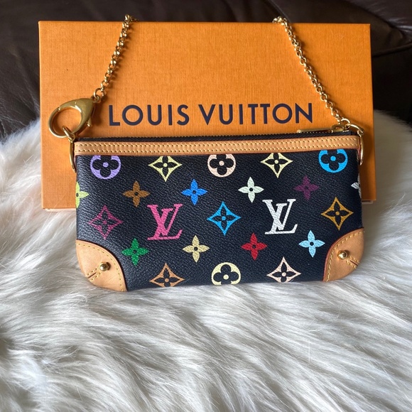 Louis Vuitton Pochette Milla MM - Monogram Multicolor Black M60097 - Picture 6 of 16